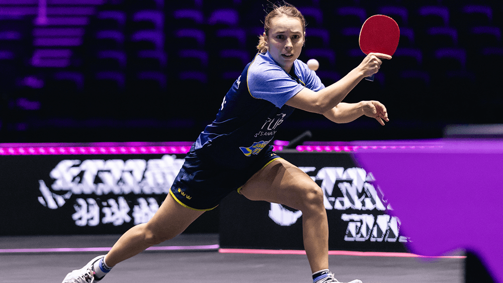 Linda Bergström playing at WTT Champions