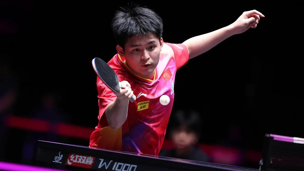 lin shidong winning the WTT Champions Macao